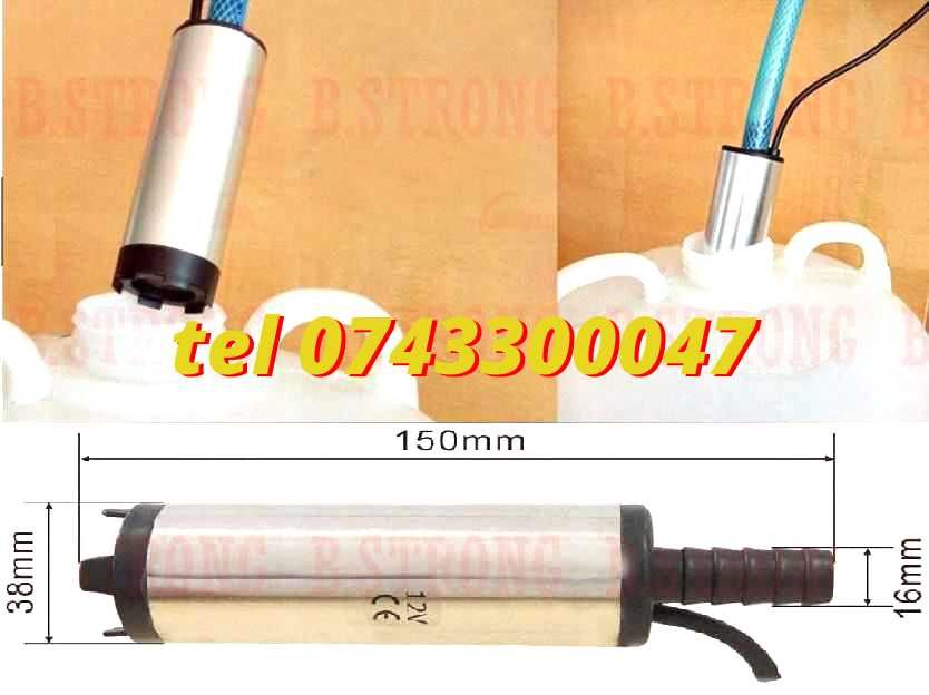 pompa diametru 37mm electrica submersibila 12V motorina apa benzina