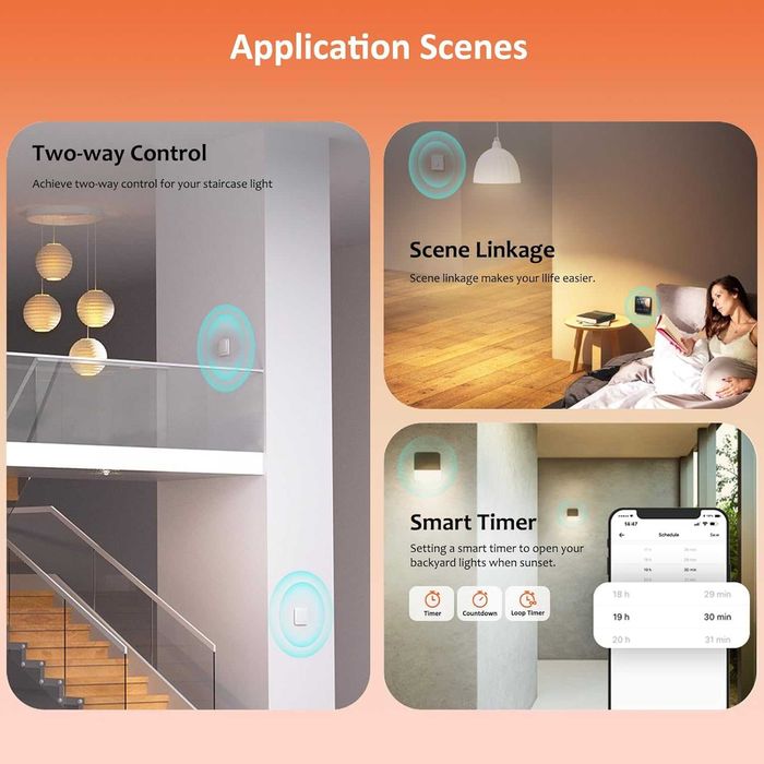 Smart Switch Съвместим с Alexa, Google Home, Home Assistant