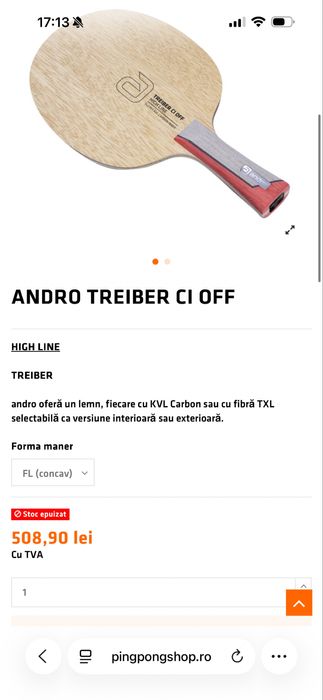 Lemn Andro Treiber CI Off ca nou cu factura