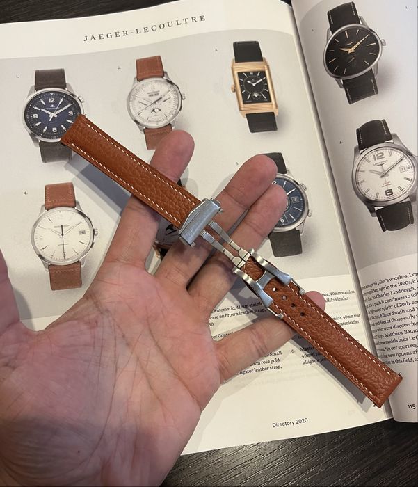 Curea pentru ceas 20 mm din piele premium Epsom lucrata manual - Omega