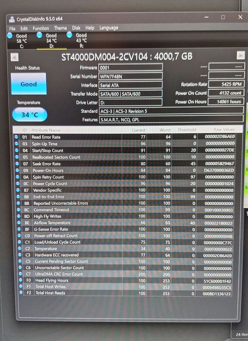 HDD hard disk Seagate Barracuda 4TB