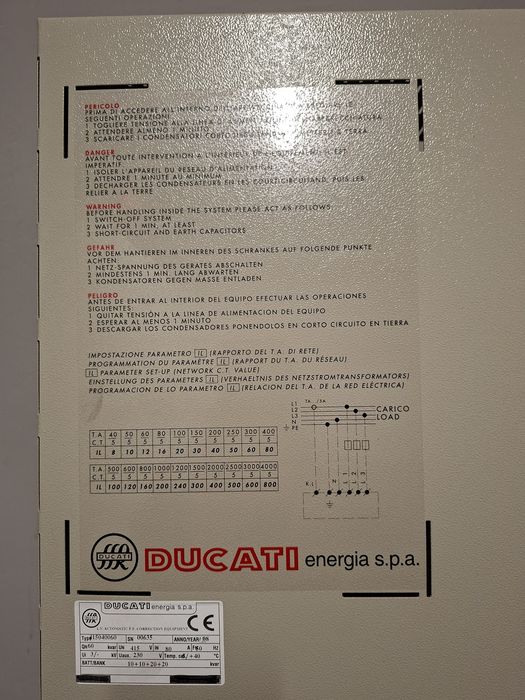 Compensarea Energie Reactiva Baterie Condesatoare Automata Ducati