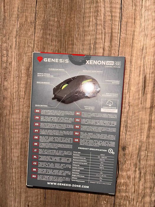 Mouse gaming cu fir Genesis Xenon 220 G2 – NOU, SIGILAT
