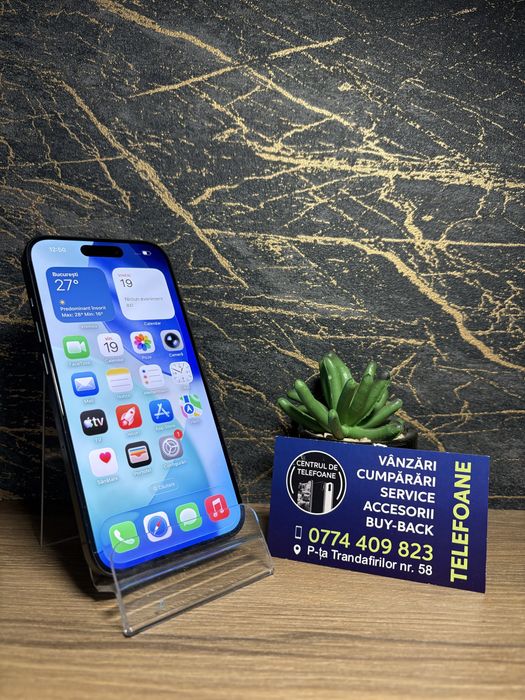 Iphone 15 Pro/128Gb/Garantie 2Ani Centrul de Telefoane/Rate