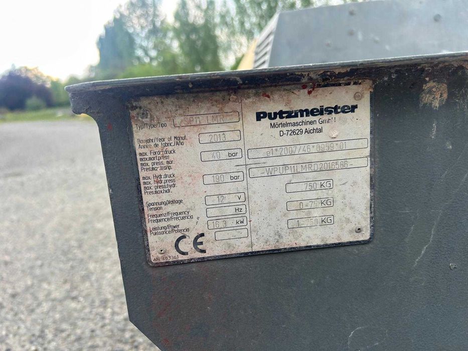 Putzmeister SP11 LMR pompă mortar / mașină tencuit – tractabilă