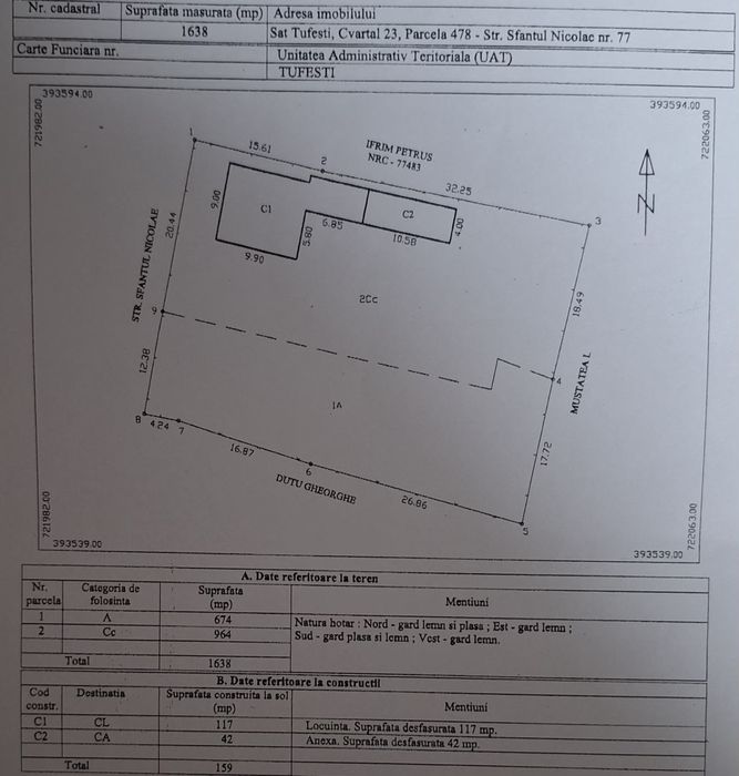Vand casa comuna Tufesti
