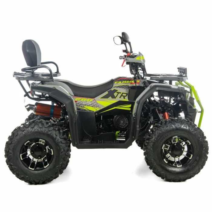ATV XTR Pro Farmer X1 019, roti 10 inch, 200cc, 1+1 viteze, jante de aluminu, culoare (negru/verde; gri/verde)