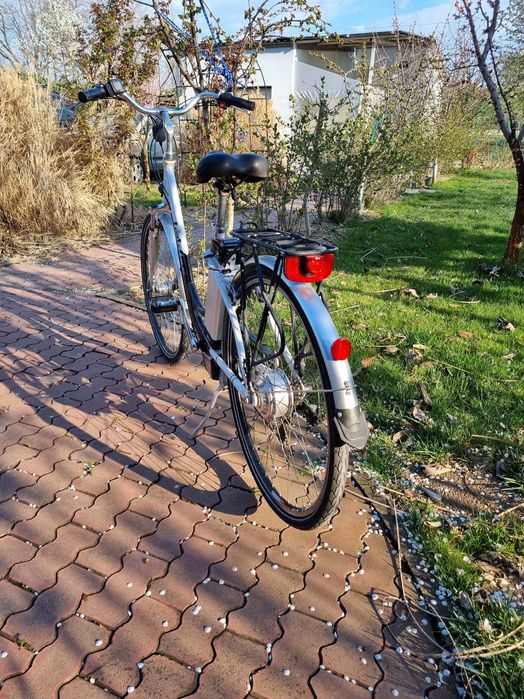 Bicicletă Electrică 28" Cadru din Aluminiu Shimano 7V Baterie Li-Ion 37V,12Ah