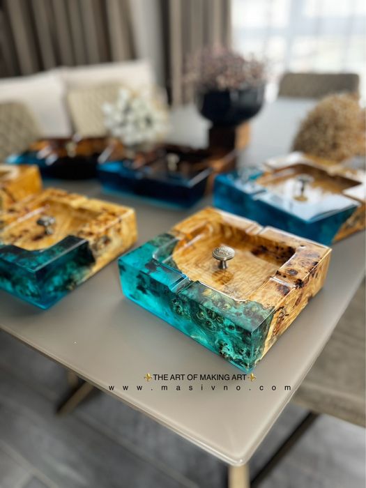 Пепелник за пури и цигари от Уникален Американски Орех | Подарък