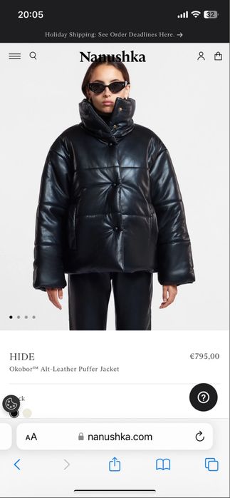 Зимно дамско яке Nanushka  XS размер OVER SIZE