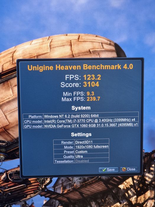 Геймърски Компютър/I7 3770/16GB RAM/SSD-512GB/GTX 1060 6GB