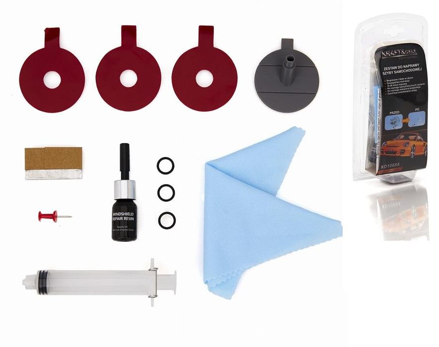 комплект за ремонт на спукани автомбилни стъкла kraft dele kd10884