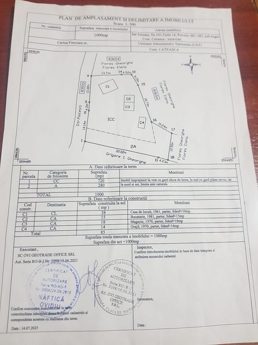 Casa la țară Căteasca Argeș