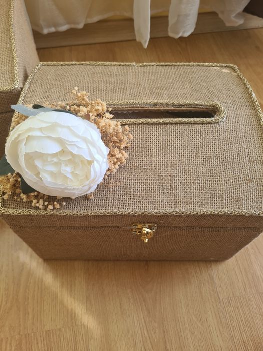 Кутии за пликове за сватба подаръци бохо стил малка кутия голяма кутия