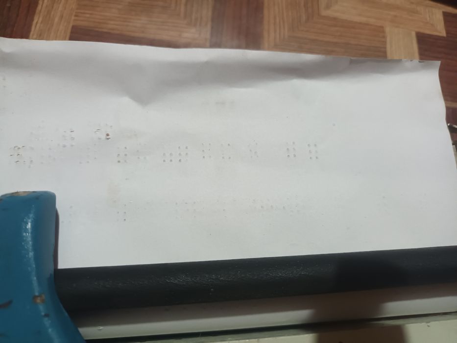 Mașina de scris braille a lui erika