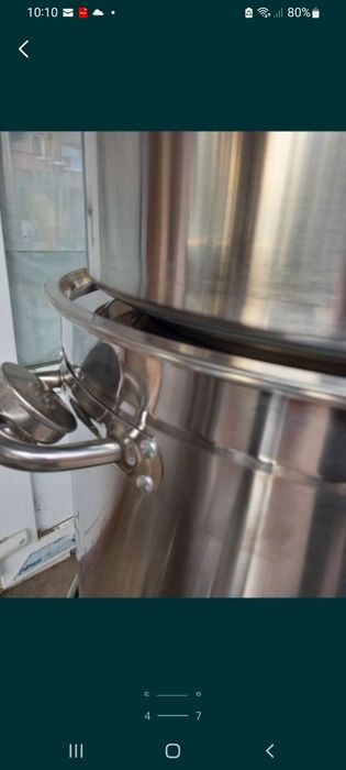 Oală inox alimentar 50L  40 x 40 cm / 249 lei