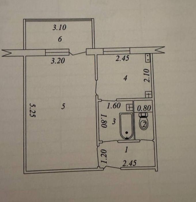 Массив Феруза 1/4/4. балкон 1,5×3