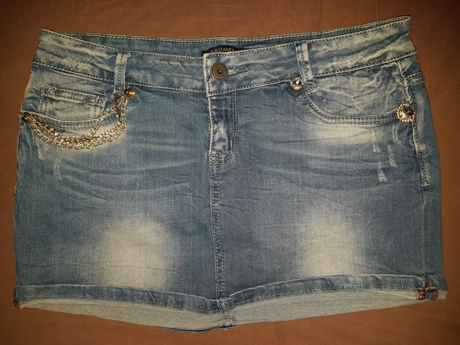 Дънкова къса пола М-Л