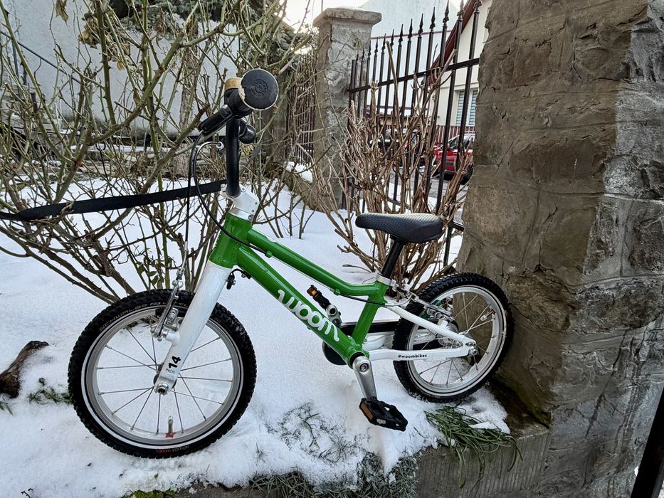 Woom 2 verde - bicicleta 14 inch - in stare buna