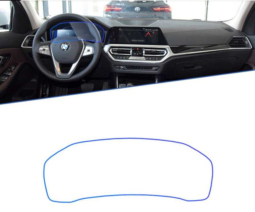 Folie Sticla Ecran Ceasuri Turometru BMW Seria 3 4 G20 G21 G22 G23 G26