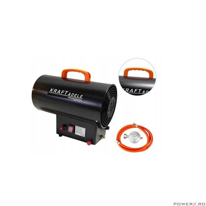 Tun, incalzitor pentru caldura pe gaz cu termostat, 20KW, Kraft