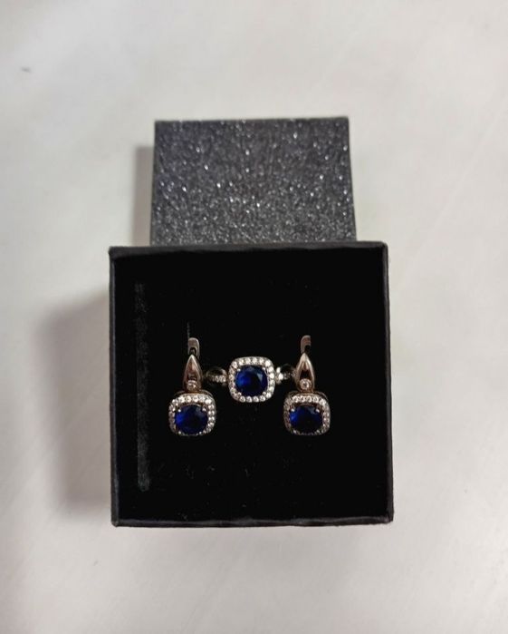 Комплект с сапфиром 925!