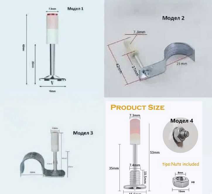 Най-добра цена! Пирони със заряд за пистолет за пирони различни видове