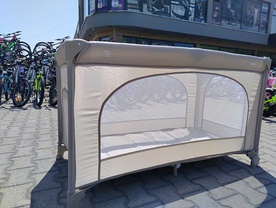 MONI Сгъваема детска кошара UNO бежов