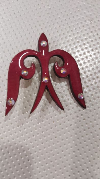 Этно брошь ручной работы