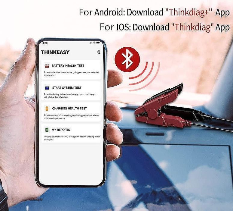 Thinkeasy bluetooth тестер акумулатор