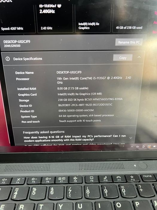 Notebook Lenovo Tinkpad x13 gen 2 -P-