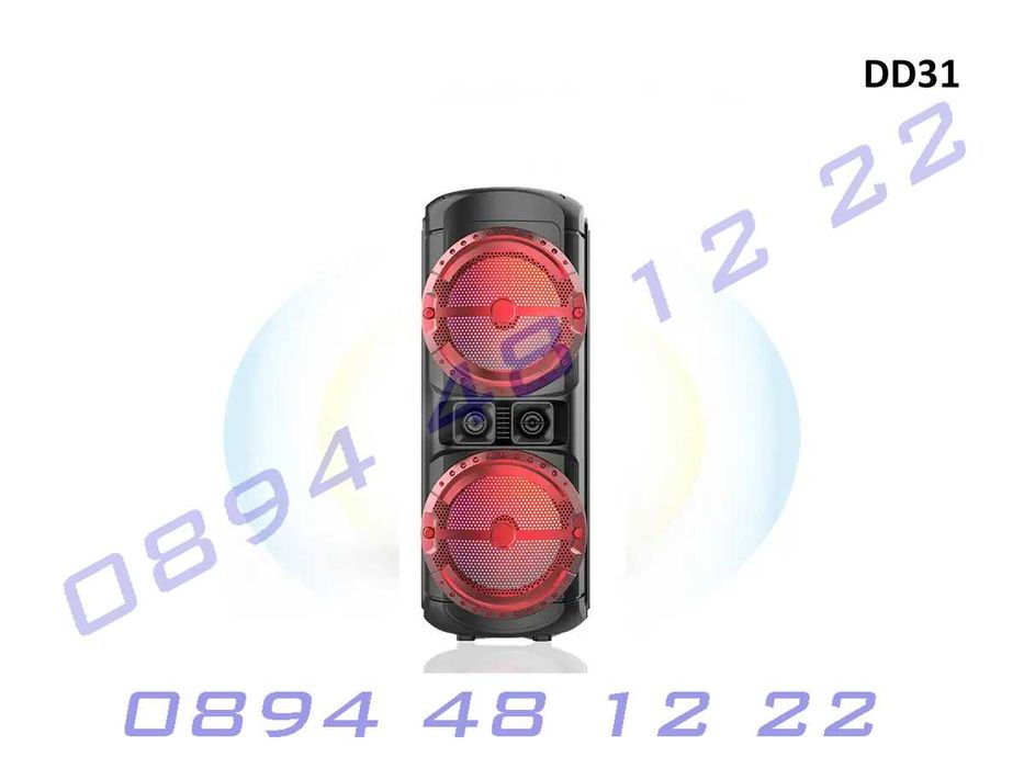 Караоке система с мощни 12 инч bluetooth тонколони бас буфер