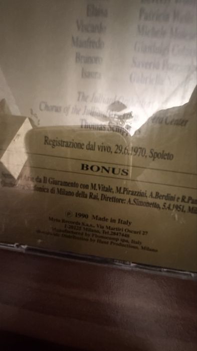 Vând album set CD muzică clasică/operă "Il giuramento"