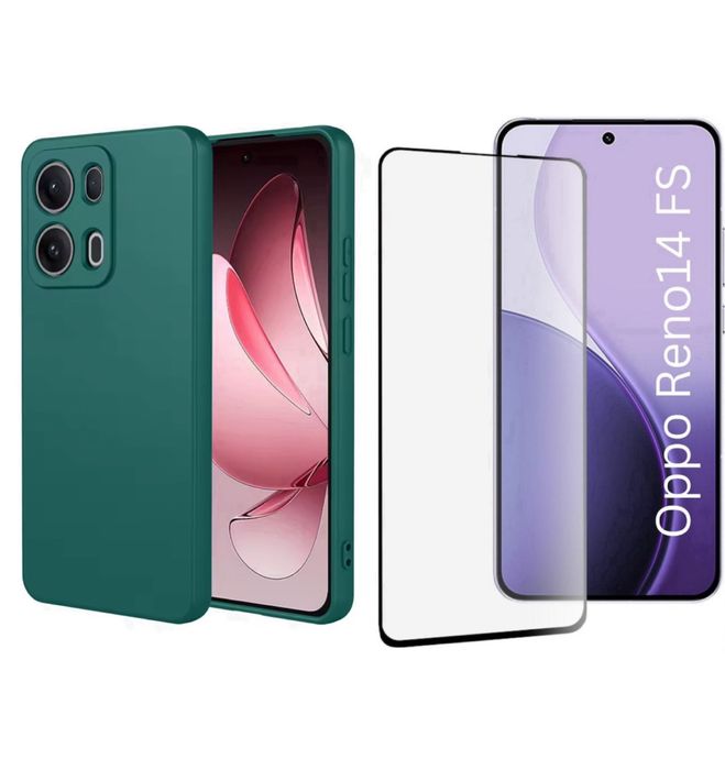 Oppo Reno 12F 13F 14 14F 14FS A5 PRO Husa Soft Alcantara +Folie Sticla
