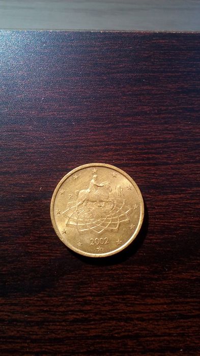 Urgent  , vand moneda 50 euro cent 2002  Italia colectie ( 700  lei