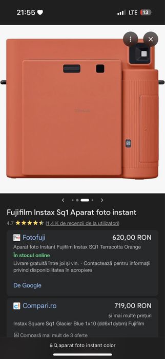 Fujifilm Instax Sq1 Aparat foto instant