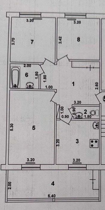 Продам 3-х комнатную на Тузель-3. Мечеть.Яшнабадский район