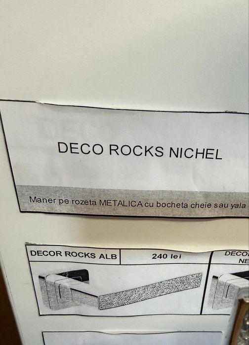 2 Seturi de mânere pt uși, model CRISTAL, stare impecabila