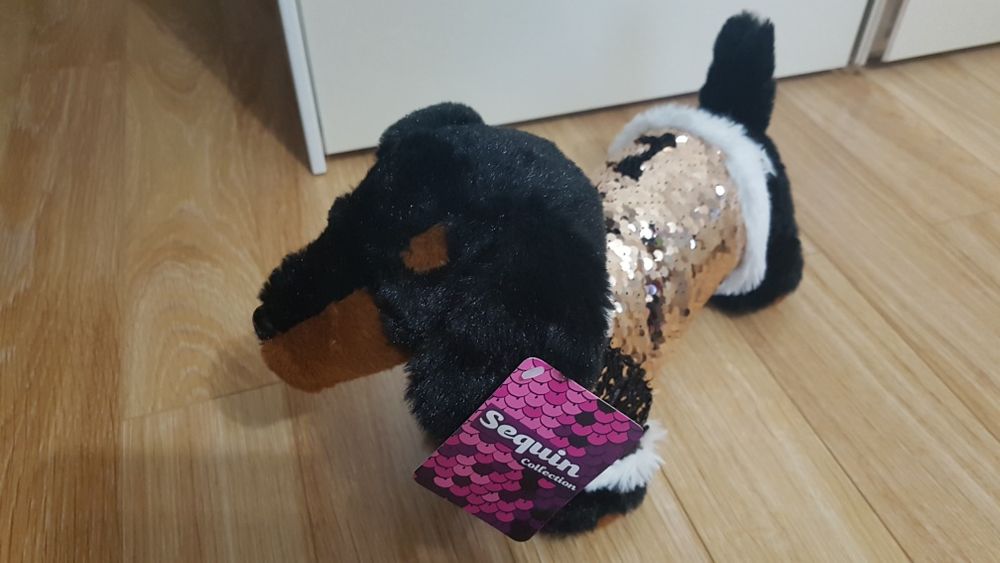 Cățel cu paiete reversibile 30 cm