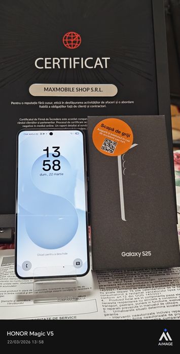 Samsung Galaxy S25 -5G / 128 GB / 12 GB RAM / Nou Neactivat / Garanție