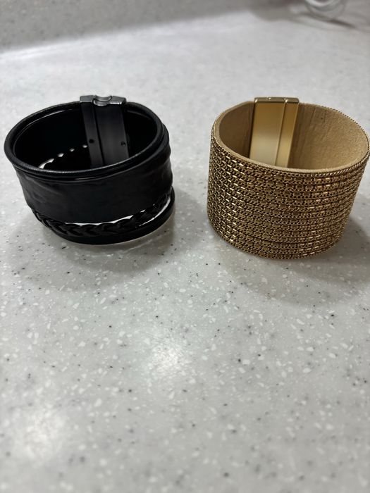 Кожаный золотой браслет продам