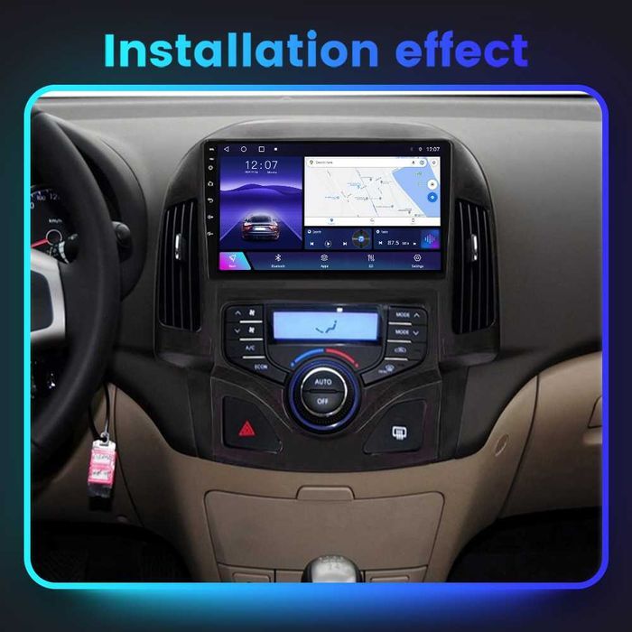 Navigatie Android 14 HYUNDAI I30 2007 -2012 1/8 Gb Waze CarPlay CAMERA