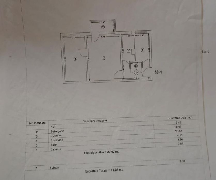 Vând apartament Km 4-5