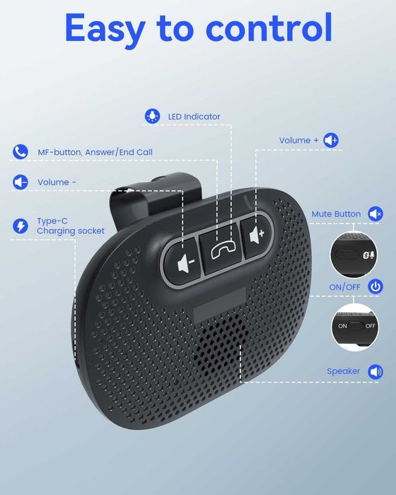 ANSTEN Bluetooth високоговорител за кола