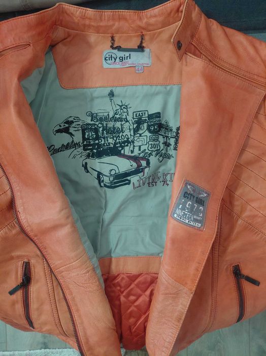 Женско яке от естествена кожа