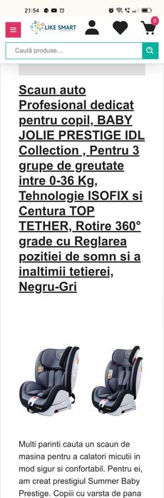 Scaun auto copii
