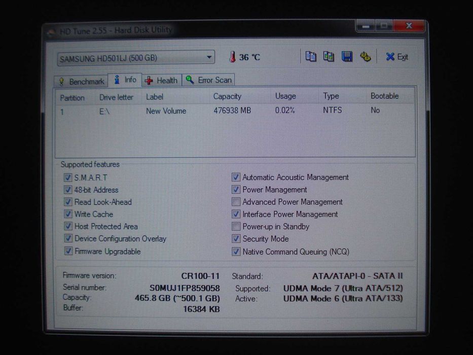 Hard disc / HDD Samsung 500gb hd501lj 7200rpm sata 3.5 inch