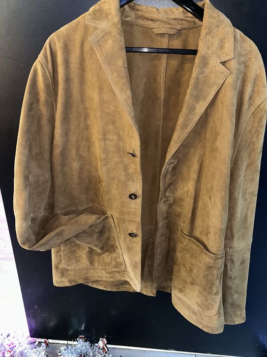 Massimo Dutti set- ghete 43 si geaca piele intoarsa