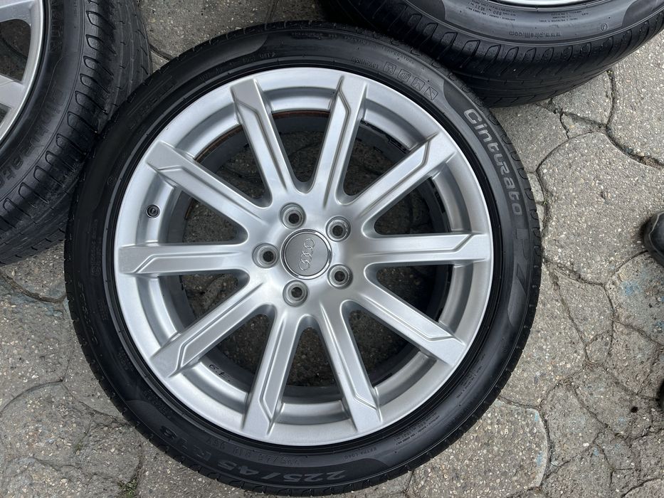 Jante aliaj 5x112mm, anvelope vara 225/45 R18, Audi A3, A4 B7, B8, B9, A6