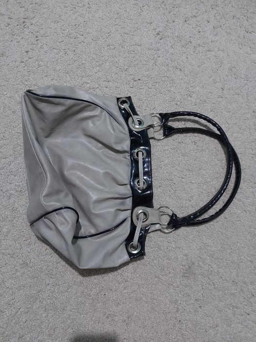 Geanta gri/culoarea oului de rata/incapatoare